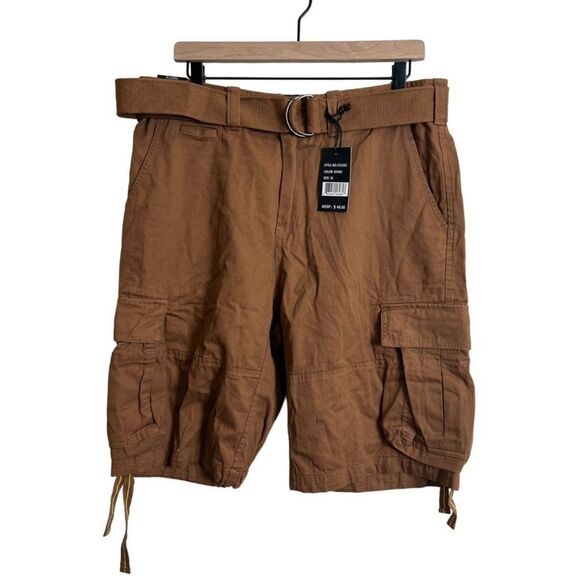 Men's Gray Earth Khaki Cargo Shorts size 36 - Picture 1 of 6